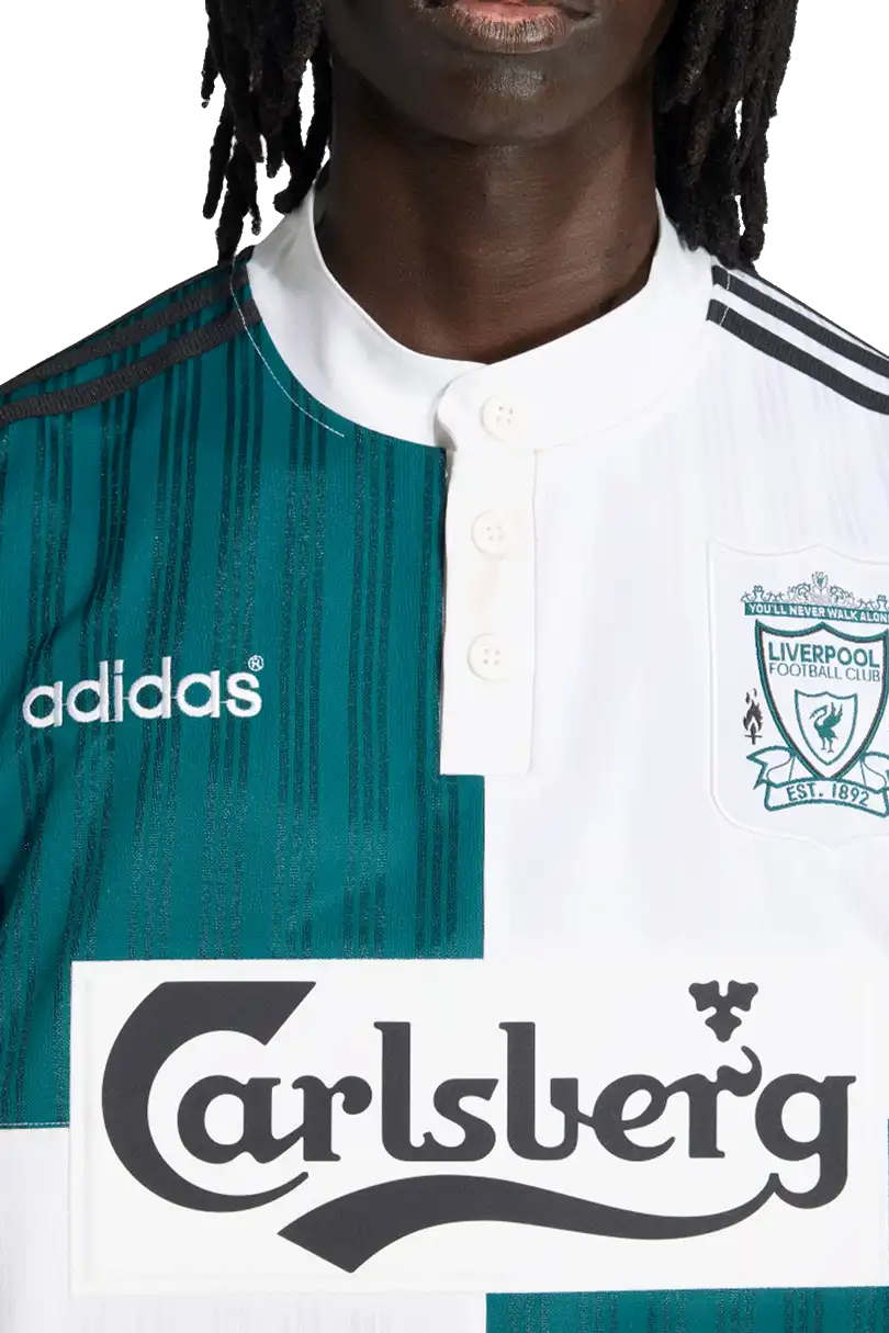 Pánský venkovní retro dres Adidas Liverpool FC 95/96 bílo-zelený