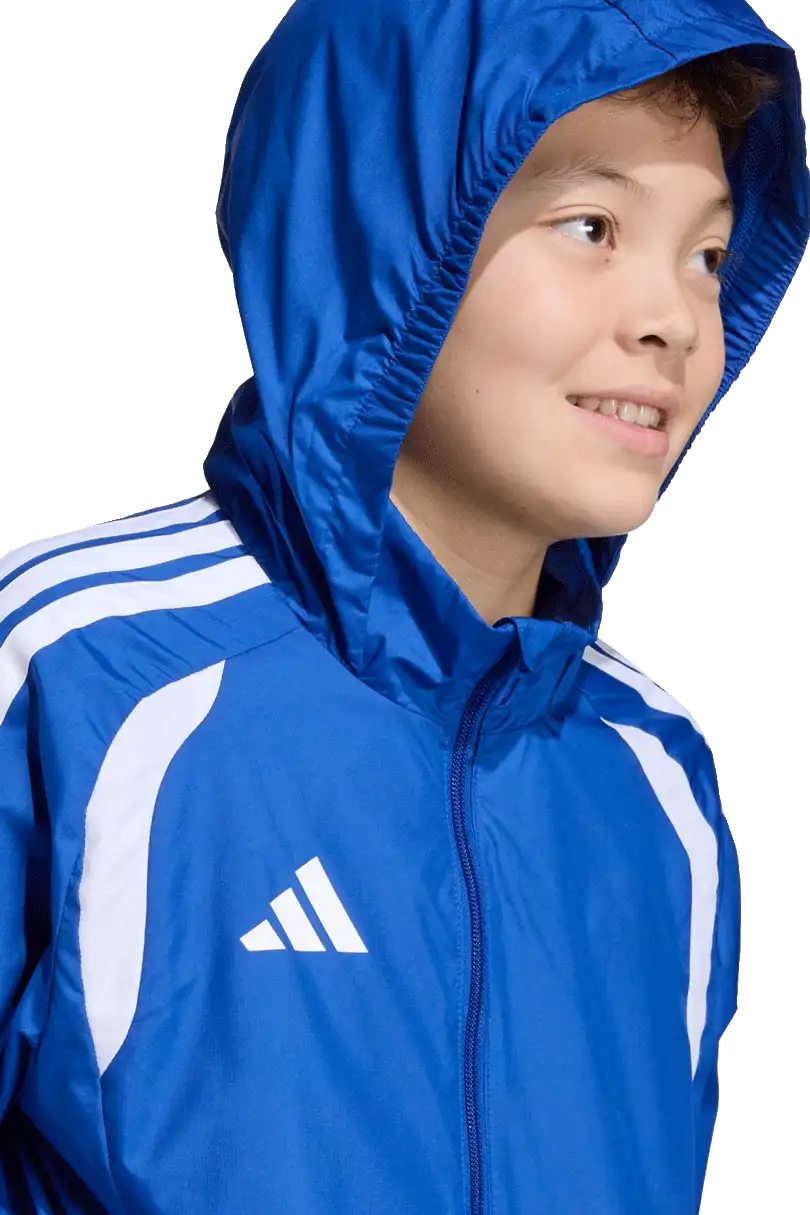 Dětská bunda větrovka s kapucí Adidas Tiro 26 League Windbreaker modrá
