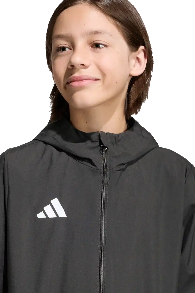 Dětská bunda z odolného úpletu Adidas Entrada 26 All Weather černá