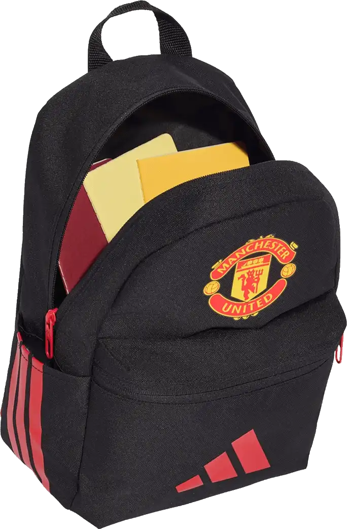 Dětský fotbalový batoh Adidas Manchester United 26/27 černý 11,6 litrů