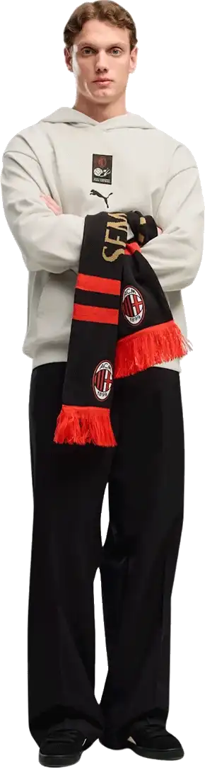 Pánská mikina s kapucí Puma AC Milan 26/27 FtblCulture béžová