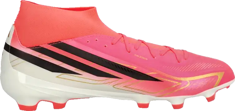 Pánské kopačky lisovky Adidas F50 League Hyperfast Mid FG růžové