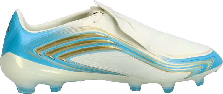 Pánské kopačky lisovky Adidas F50 Pro Messi FG bílo-blankytné