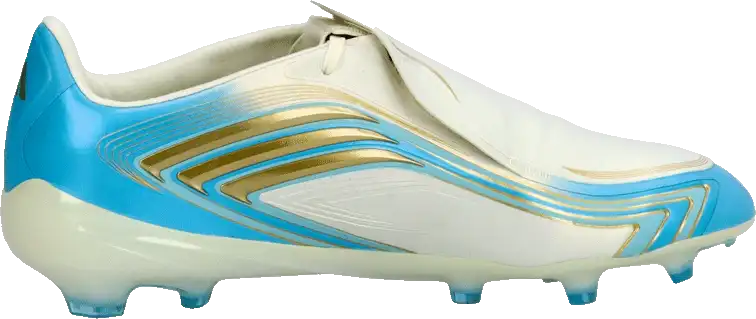Dětské kopačky lisovky Adidas F50 Elite Messi FG bílo-blankytné