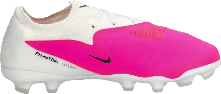 Dětské kopačky lisovky Nike Phantom 6 Low Pro FG bílo-růžové