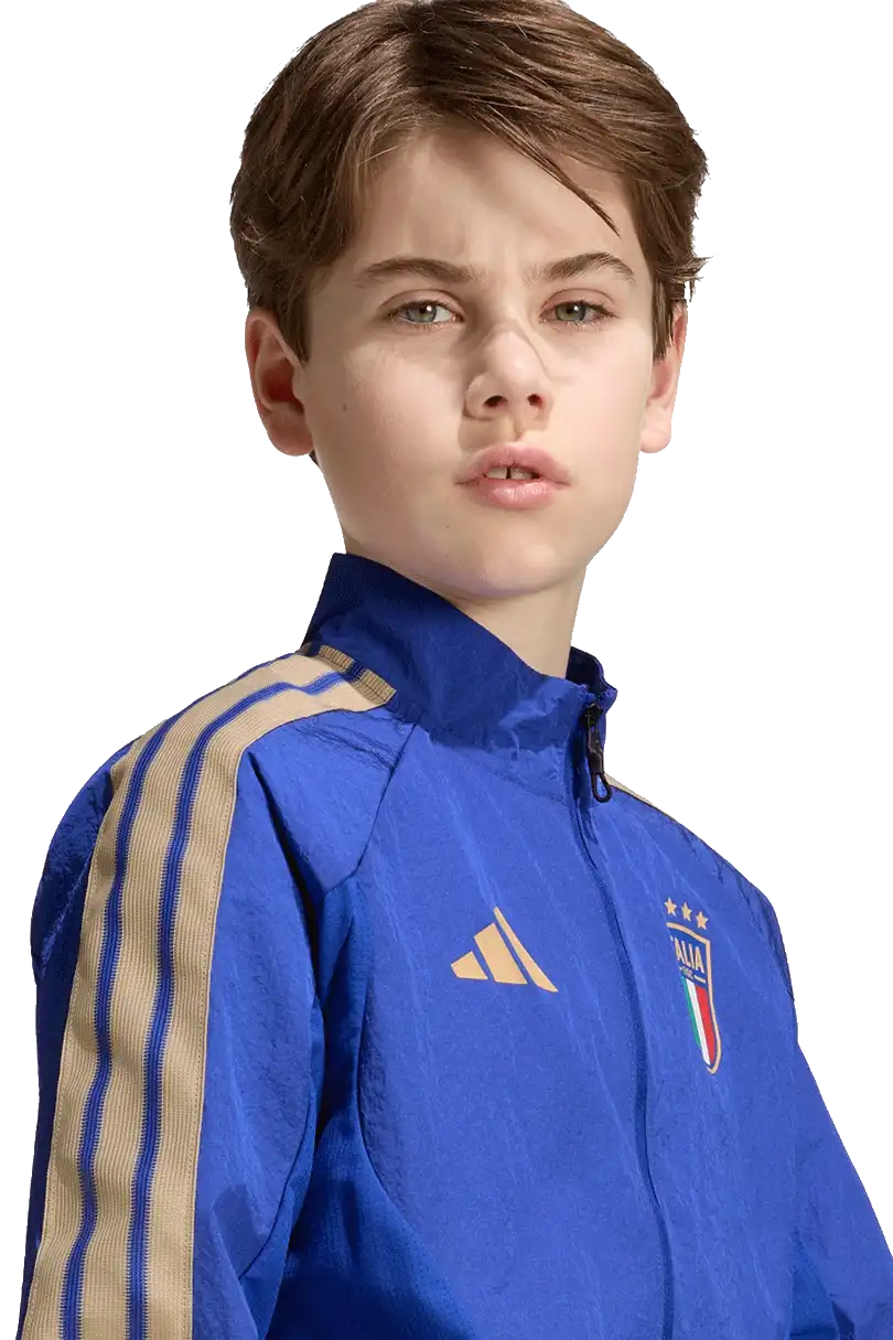 Dětská domácí bunda Adidas Itálie 2026 Anthem modrá