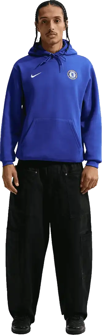Pánská mikina s kapucí Nike Chelsea FC 26/27 Club modrá
