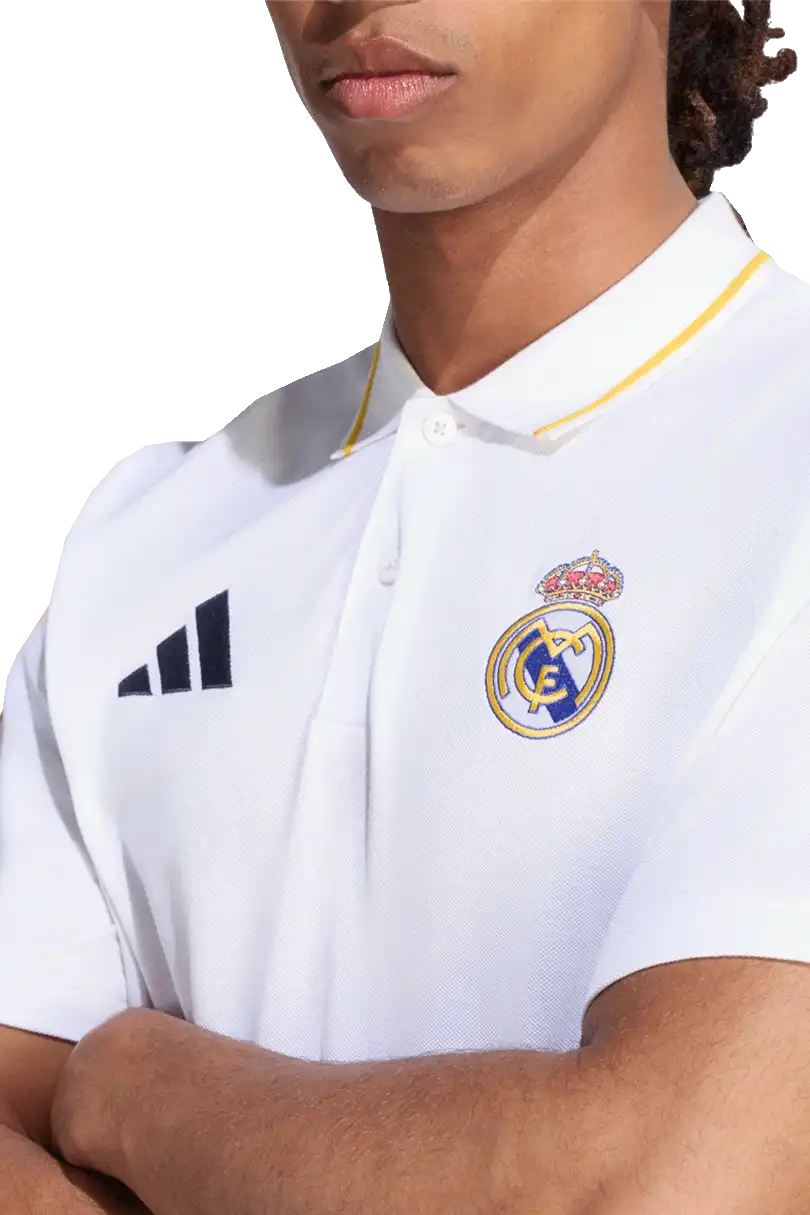 Pánská fotbalová polokošile Adidas Real Madrid 26/27 DNA Polo bílá