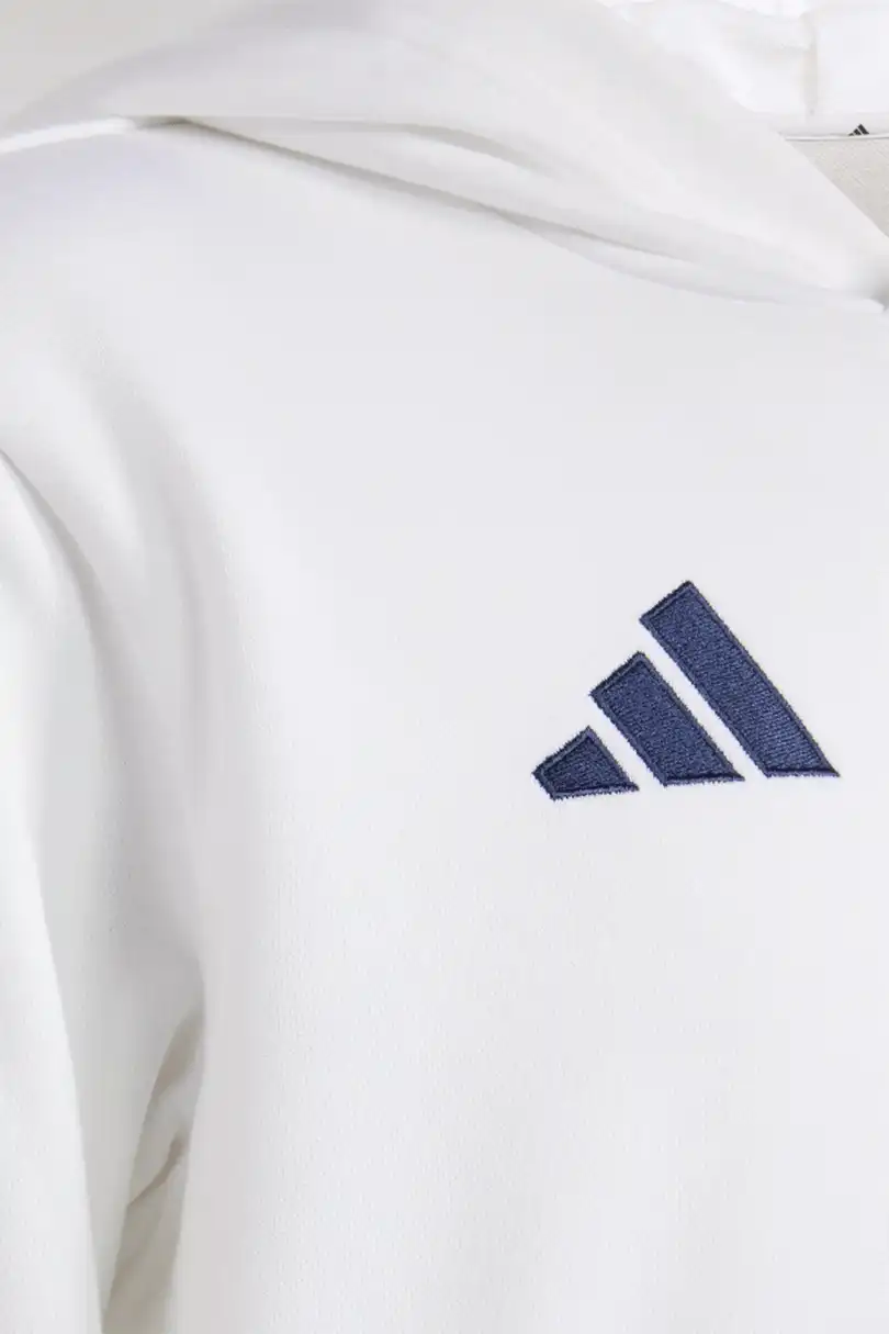 Dětská mikina s kapucí Adidas Real Madrid 26/27 bílá