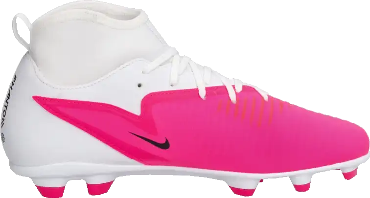 Pánské kopačky lisovky Nike Phantom 6 High Club FG/MG bílo-růžové