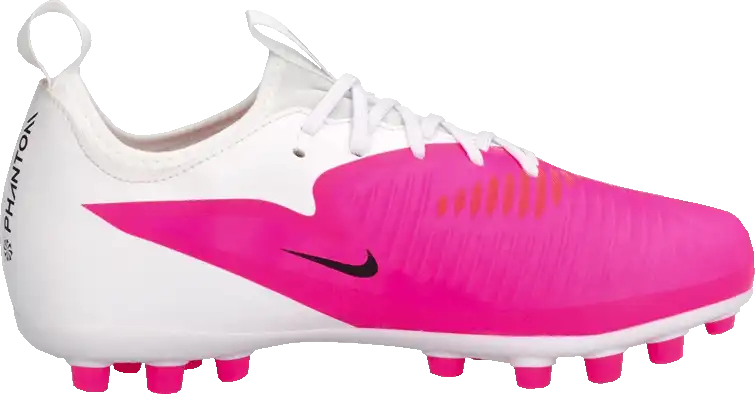 Dětské kopačky lisovky Nike Phantom 6 Low Academy AG bílo-růžové
