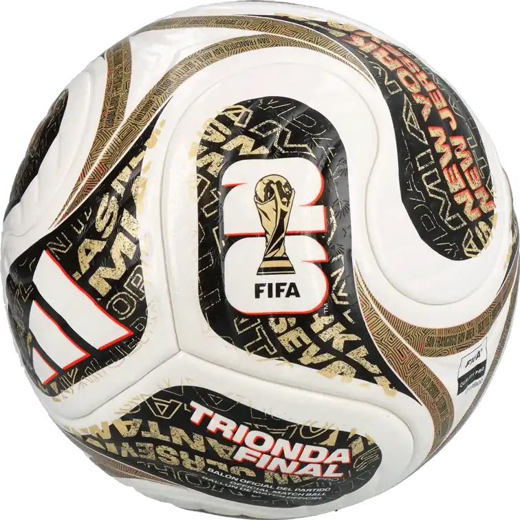 Fotbalový míč Adidas Trionda World Cup 2026 Pro Finals velikost 5 bílo-hnědý