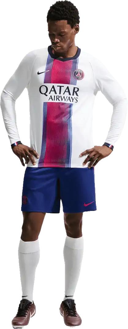 Pánský venkovní fotbalový dres Nike PSG 26/27 dlouhý rukáv bílý