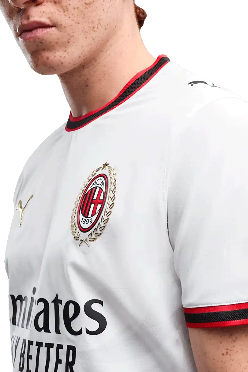 Pánský venkovní zápasový fotbalový dres Puma AC Milan 26/27 bílý