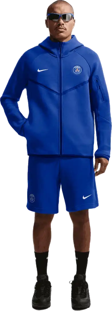 Pánská mikina s kapucí Nike PSG 26/27 Tech Fleece Windrunner Hoodie modrá