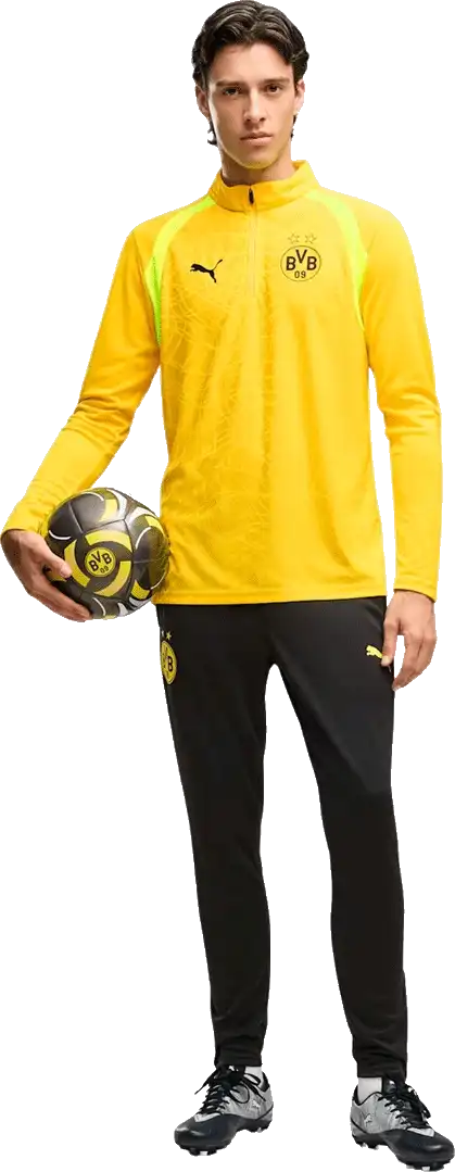Pánská tréninková mikina Puma Borussia Dortmund 26/27 1/4 Zip žlutá