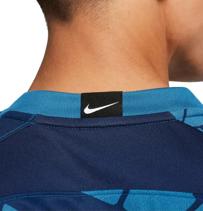 Pánský fotbalový dres s krátkým rukávem Nike Dri-FIT modrý