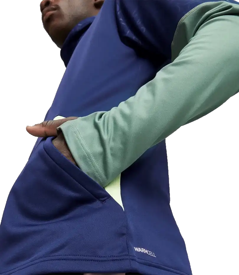 Dětská mikina Puma individualWINTERIZED Top modro-zelená
