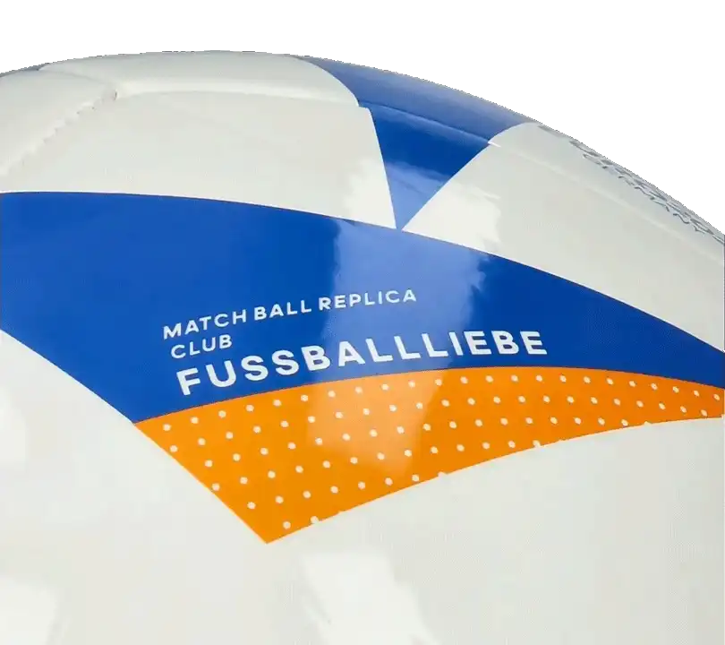 Fotbalový míč Adidas Fussballiebe 2024 Club velikost 5 bílo-modrý