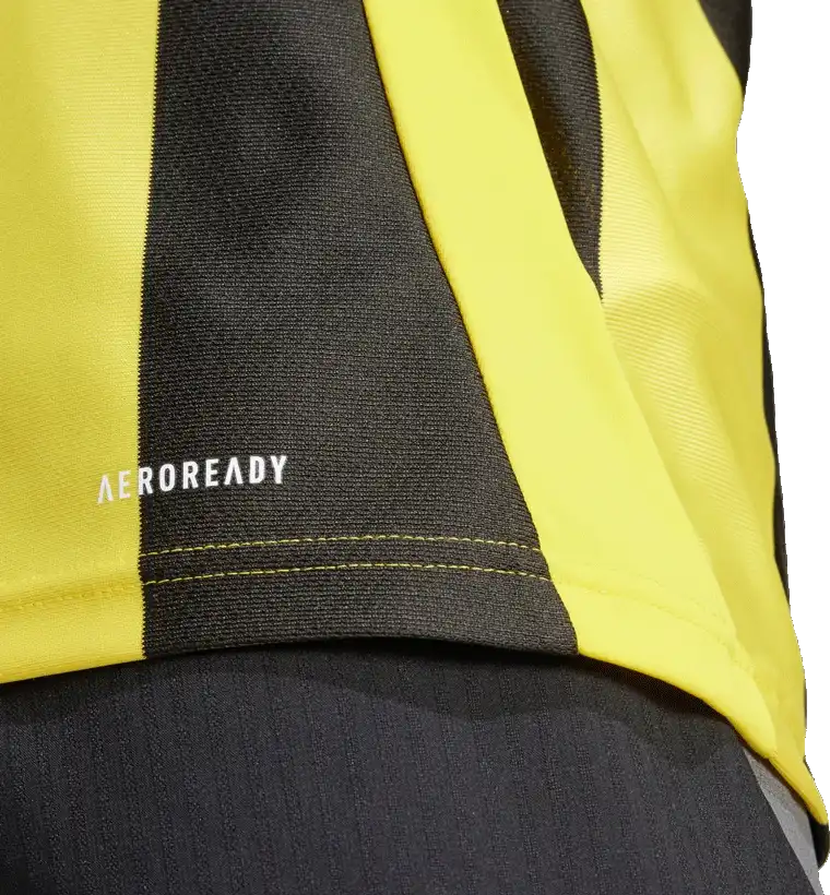 Pánský fotbalový dres Adidas Striped 24 žluto-černý