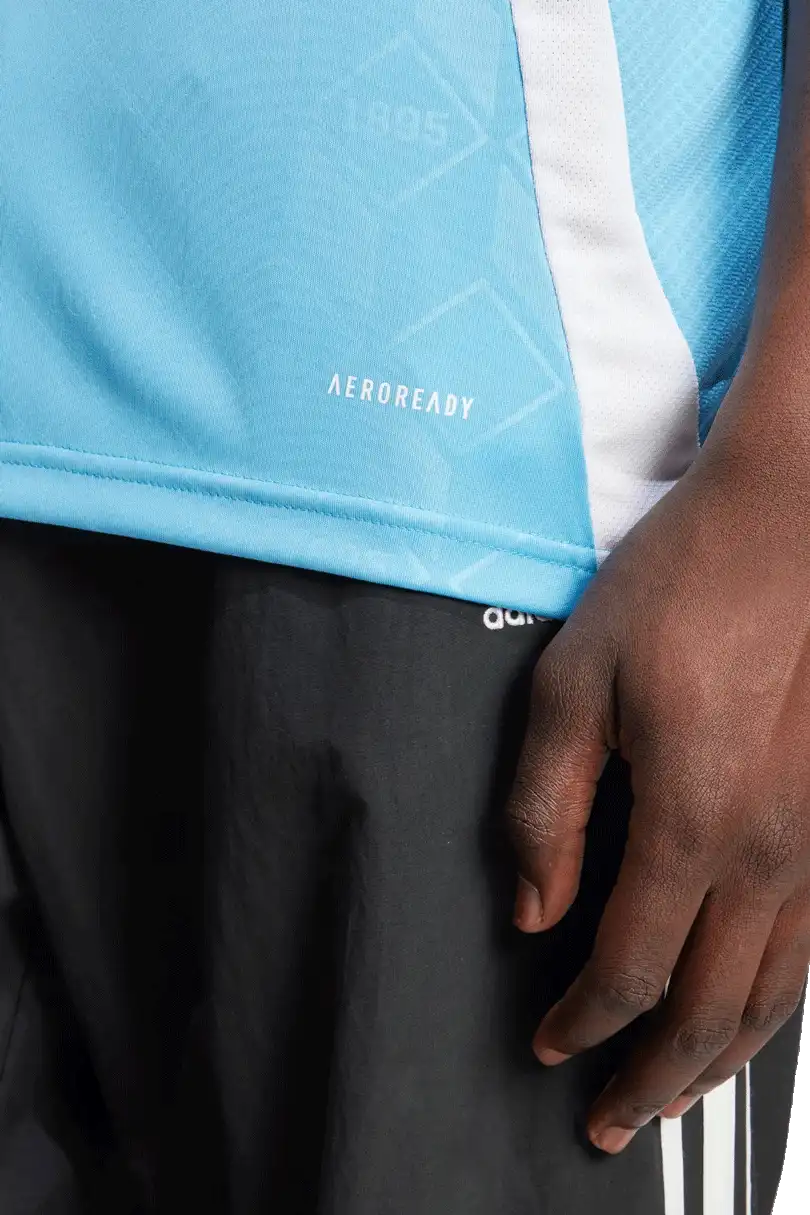 Pánský venkovní fotbalový dres Adidas Belgie 2024 blankytný