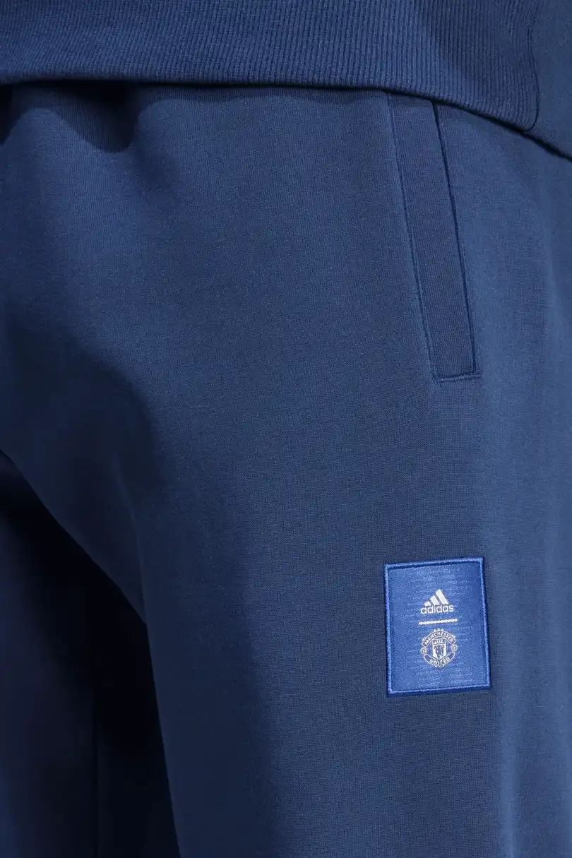 Pánské kalhoty Adidas Manchester United 24/25 Seasonal Doubleknit modré