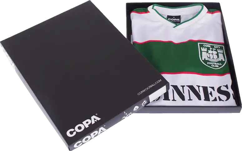 Pánský fotbalový retro dres COPA Cork City FC 1984 bílo-zelený