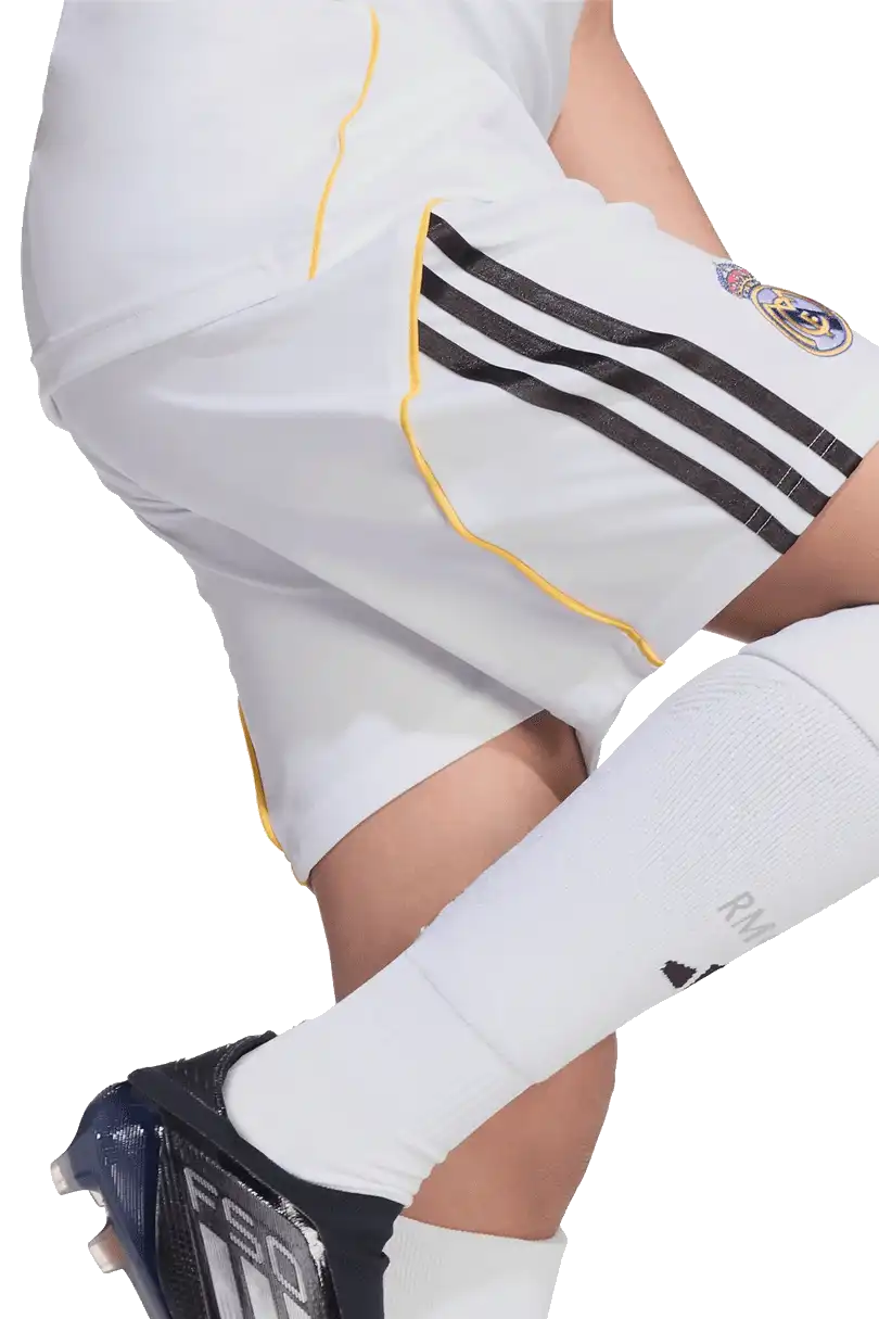 Dětské domácí fotbalové šortky Adidas Real Madrid 25/26 bílé