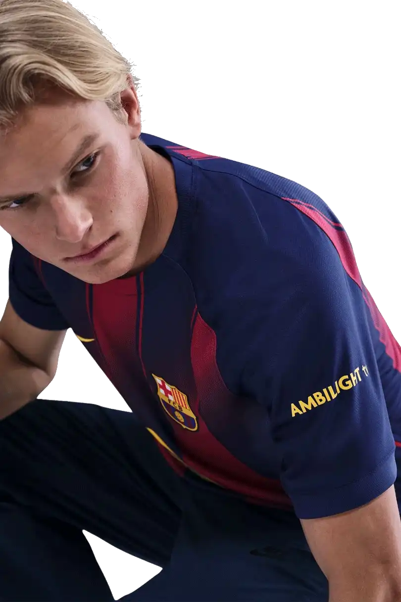 Pánský domácí fotbalový dres Nike FC Barcelona 25/26 modro-červený