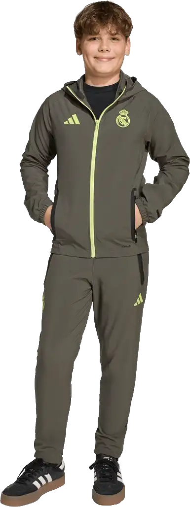 Dětská bunda Adidas Real Madrid 25/26 Competition Vis Tech Travel zelená