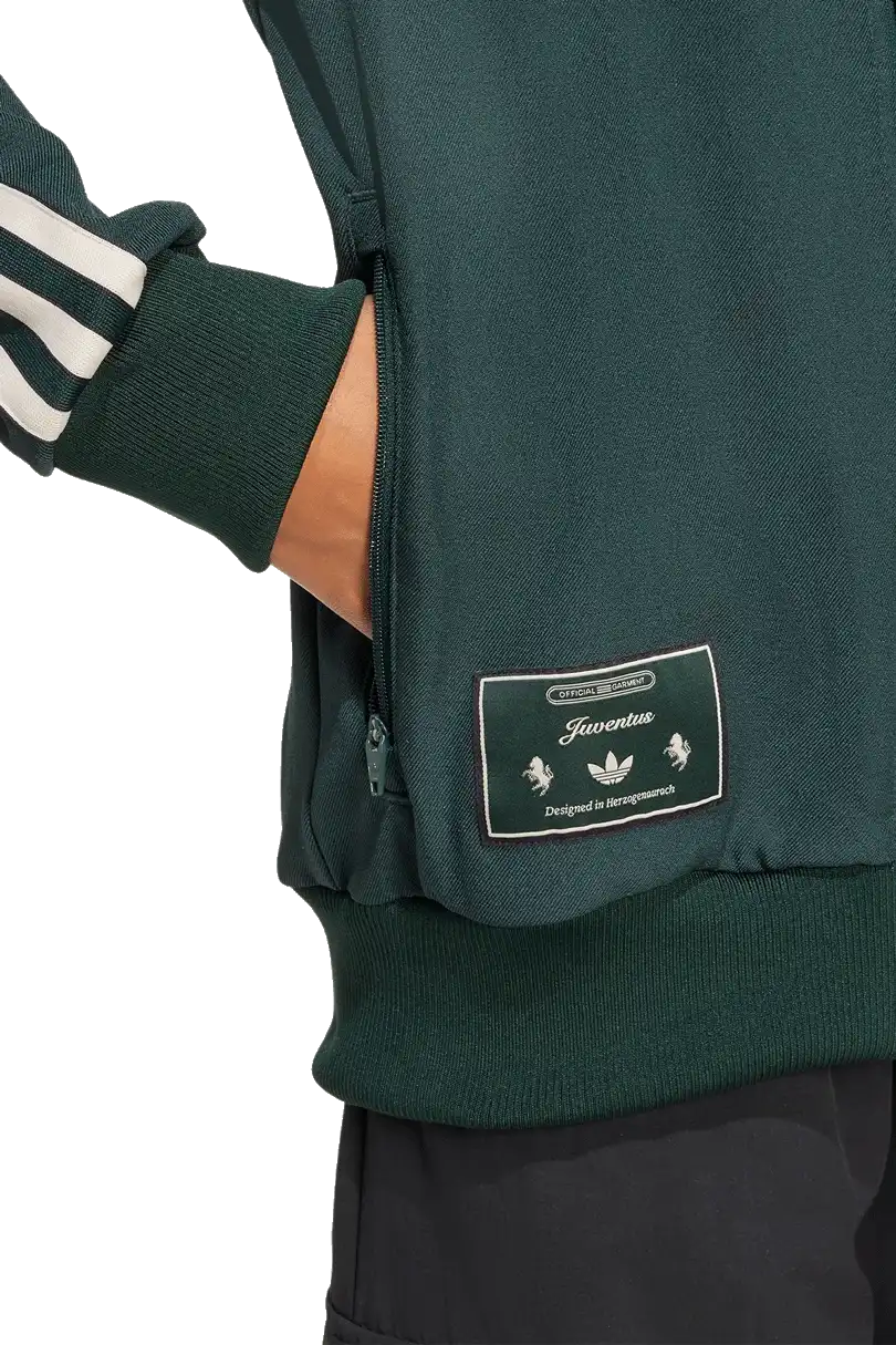 Dětský sportovní top Adidas Juventus FC 25/26 Terrace Icons Full-Zip zelený