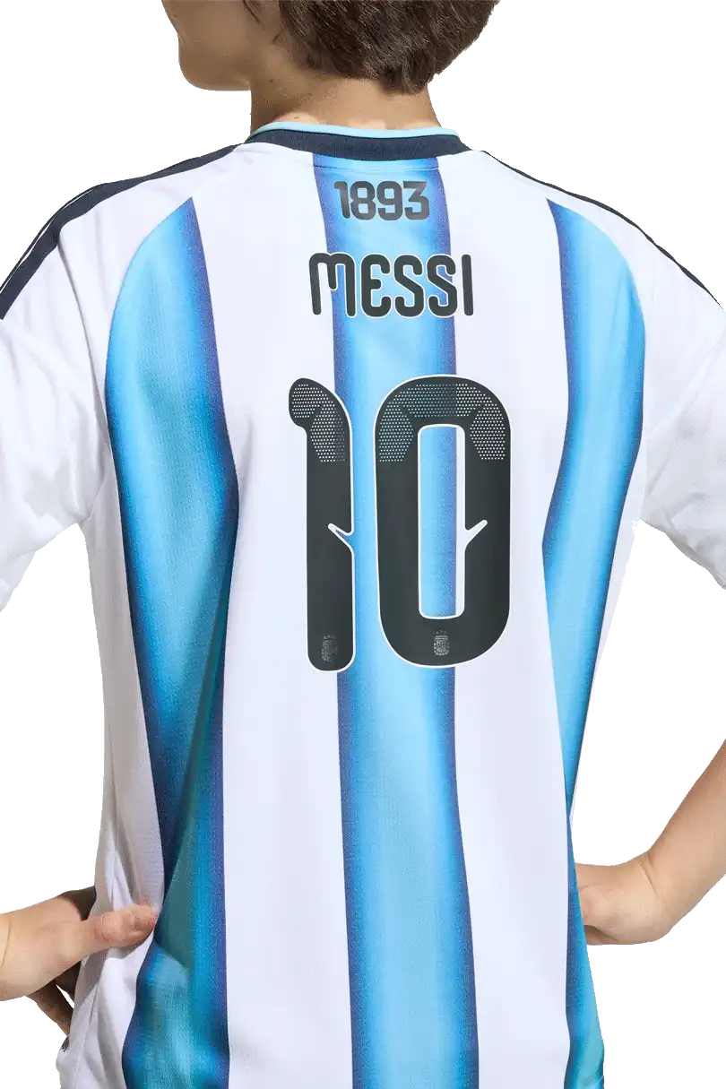 Dětský domácí dres Adidas Argentina 2026 bílo-modrý Messi 10
