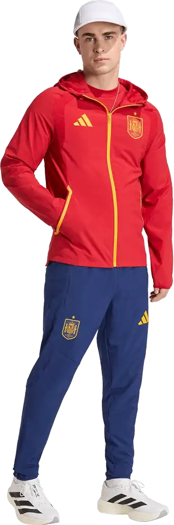 Pánská bunda větrovka Adidas Španělsko 2026 Tiro Travel Full-Zip červená
