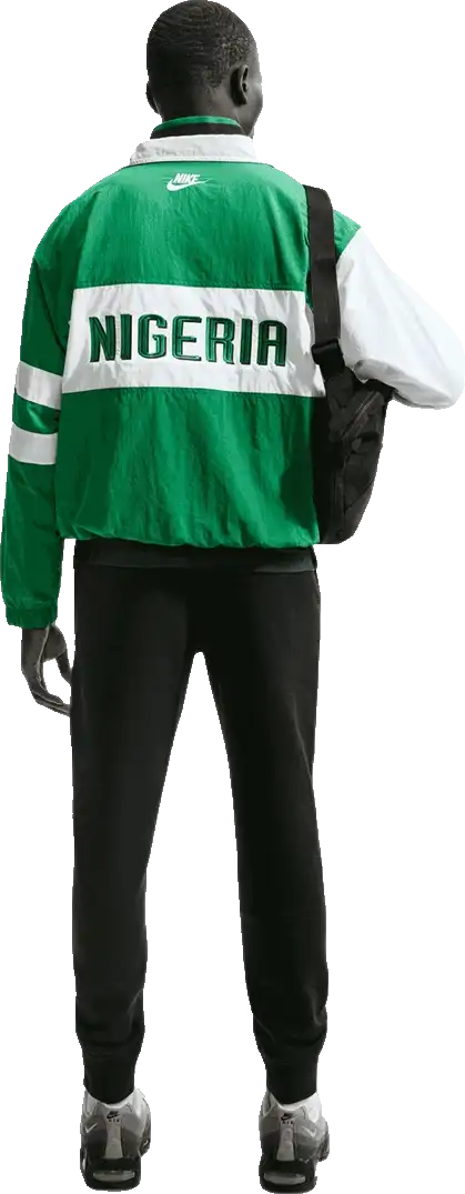 Pánská sportovní retro fotbalová bunda Nike Nigérie 1996 zelená