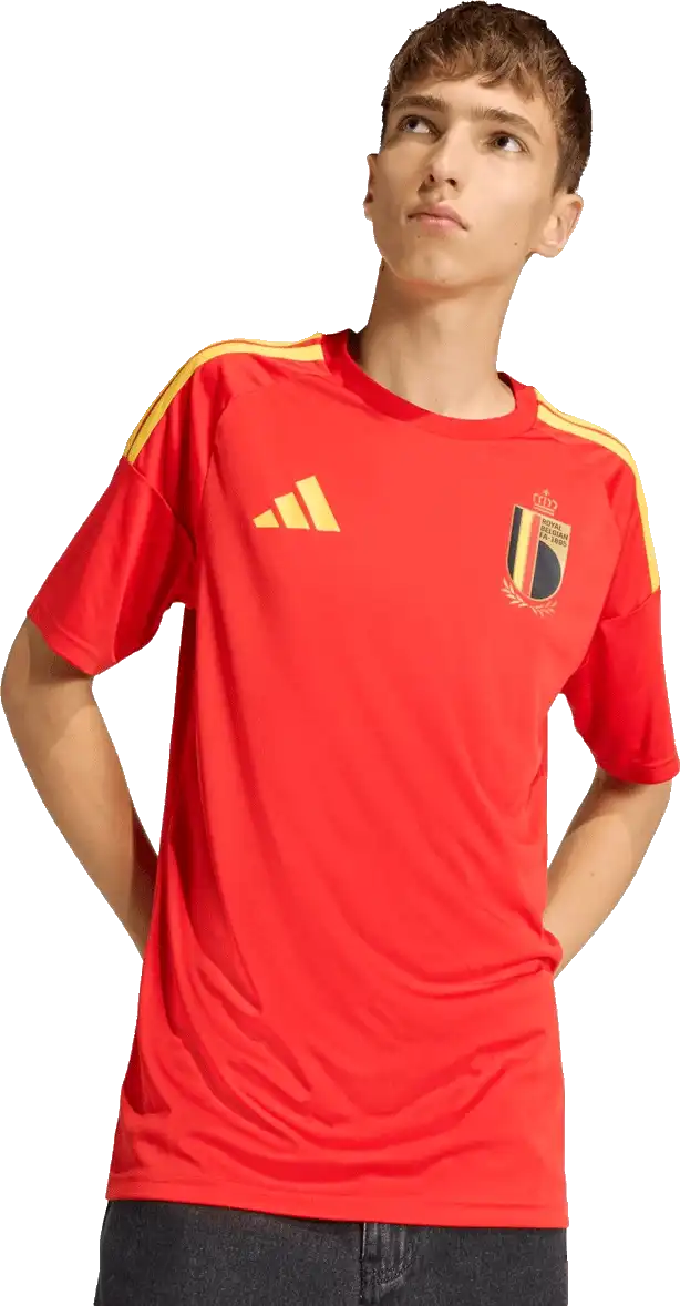 Pánský domácí fanouškovský dres Adidas Belgie 2026 červený