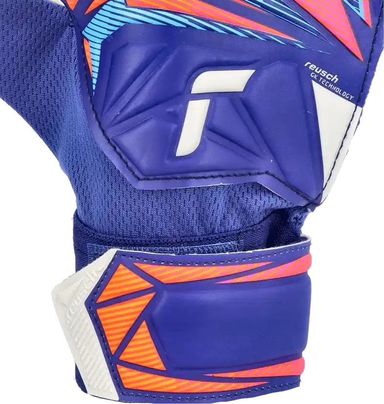 Dětské brankářské rukavice Reusch Attrakt Starter Solid modré3