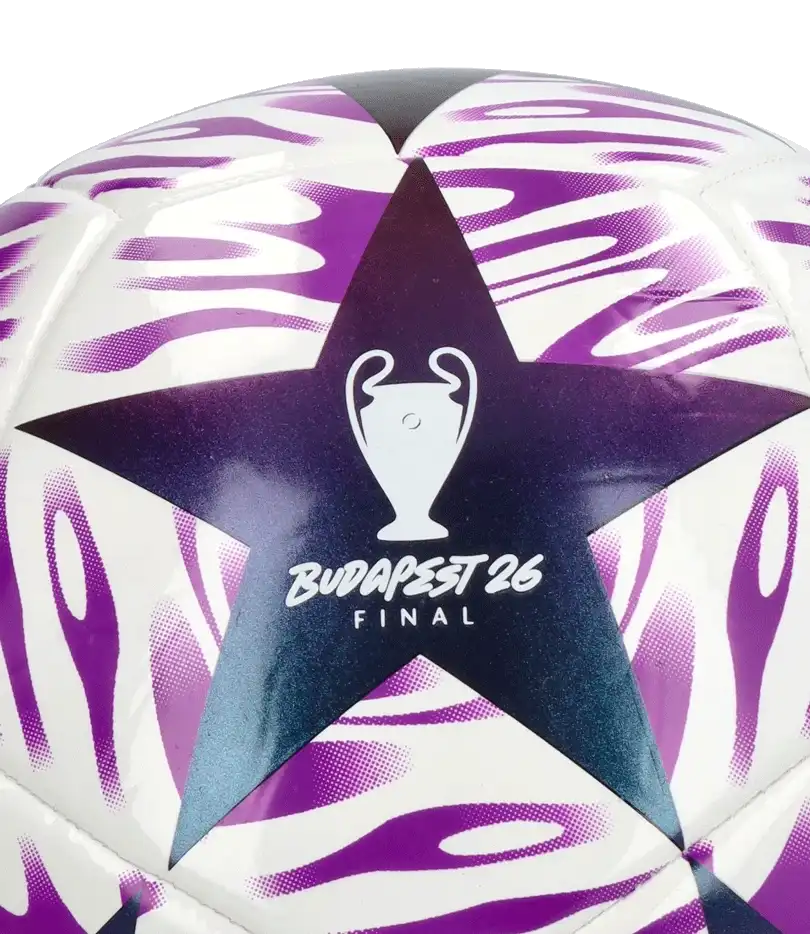 Fotbalový míč Adidas UCL Club 25/26 Final velikost 5 bílo-fialový