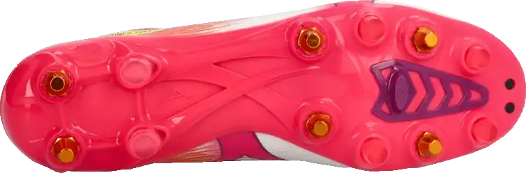 Pánské kopačky kolíky Mizuno Alpha III Elite Mix bílo-růžové
