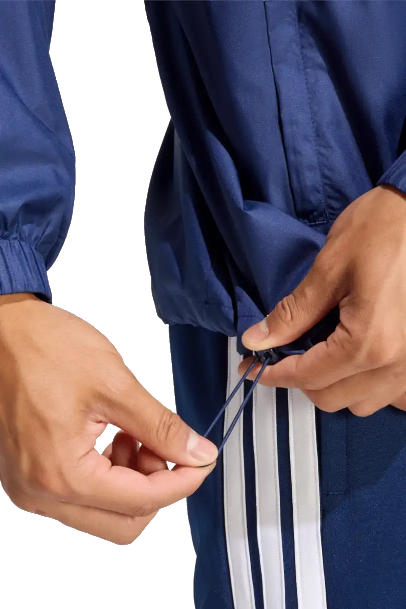 Pánská bunda větrovka s kapucí Adidas Tiro 26 League tmavě modrá