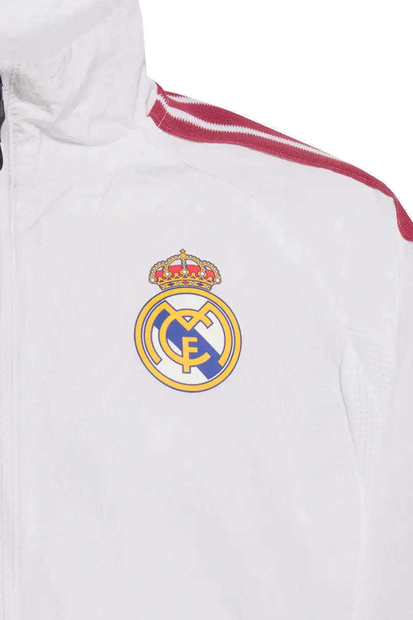 Dětská domácí bunda Adidas Real Madrid 26/27 Anthem bílá