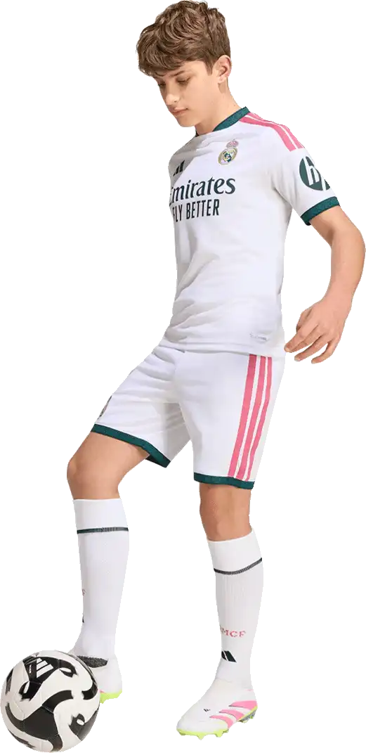 Dětské domácí fotbalové šortky Adidas Real Madrid 26/27 bílé