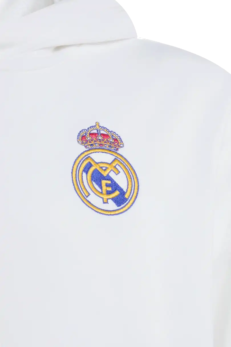 Dětská mikina s kapucí Adidas Real Madrid 26/27 bílá