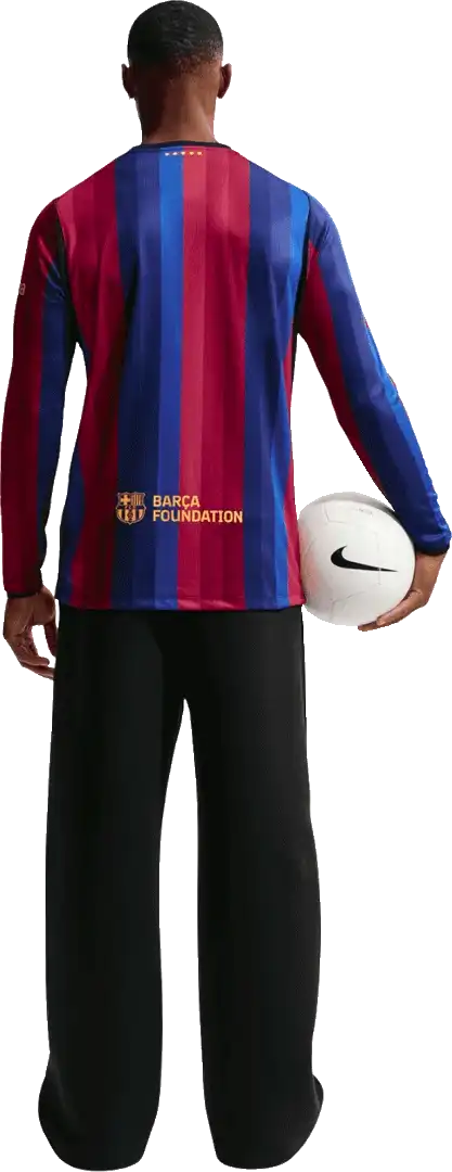 Pánský domácí dres Nike FC Barcelona 26/27 modro-červený dlouhý rukáv