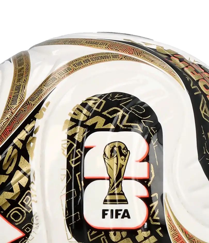 Fotbalový míč Adidas Trionda World Cup 2026 Finals velikost 1 Mini bílo-hnědý