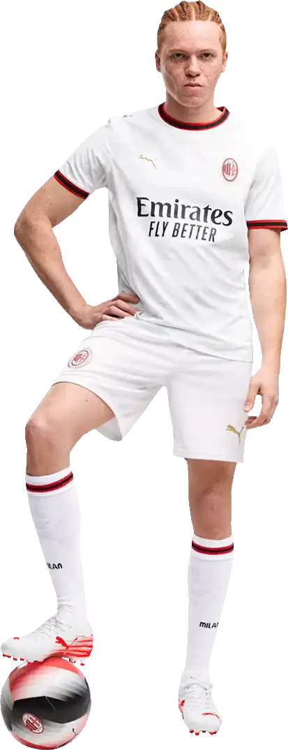 Pánský venkovní zápasový fotbalový dres Puma AC Milan 26/27 bílý