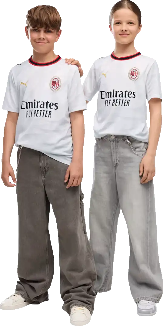 Dětský venkovní fotbalový dres Puma AC Milan 26/27 bílý