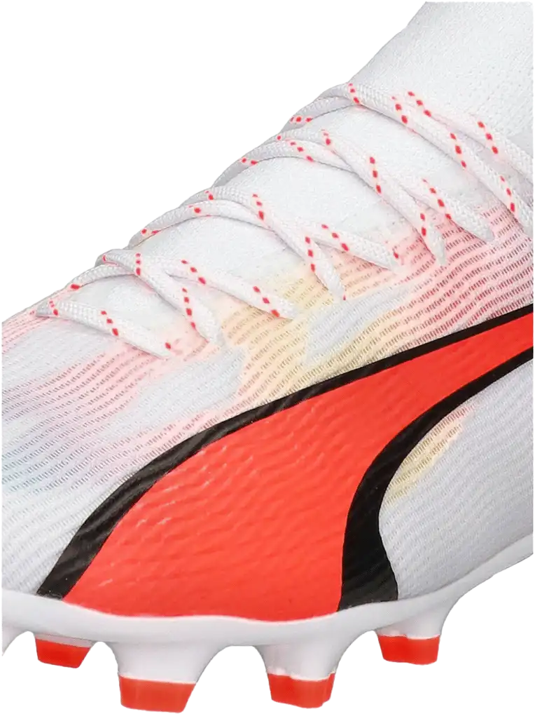 Dětské kopačky lisovky Puma Ultra Pro FG/AG bílo-červené