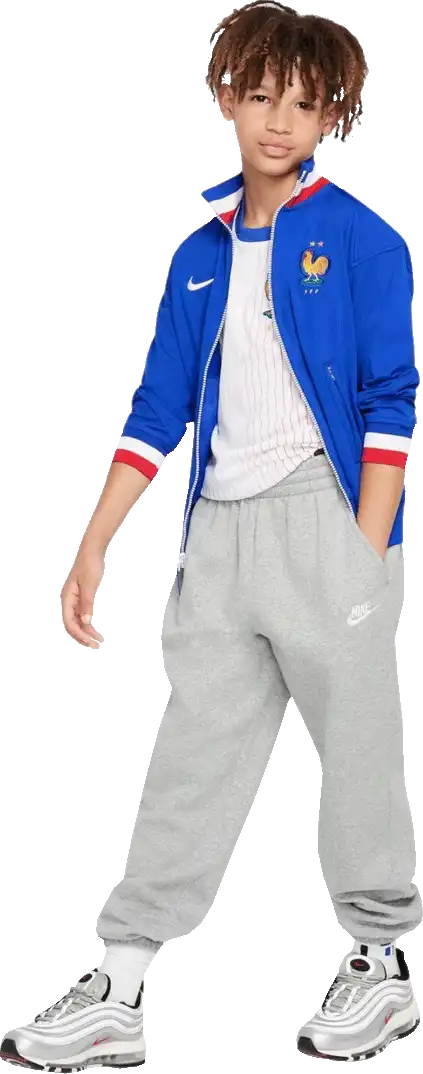 Dětská fotbalová bunda Nike Francie 2024 Anthem modrá