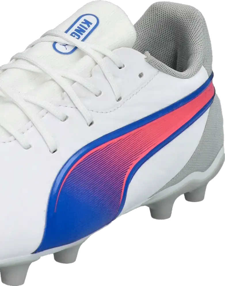 Dětské kopačky lisovky Puma King Match FG/AG bílé