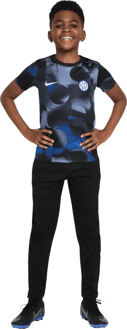 Dětské předzápasové tričko Nike Inter Milan 24/25 černé